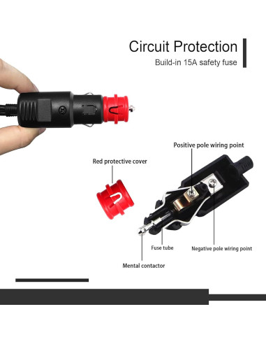 Cable de Alimentación 12V/24V para Refrigerador de Auto K-MAINS