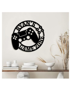 Cartel de Metal Gamer Personalizado TATLETATLE 20 cm Luz LED