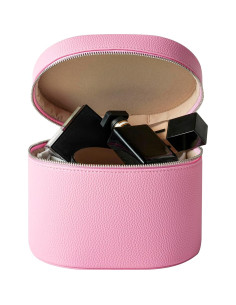 Bolsa de Maquillaje Rosa PU Impermeable con Divisores 20.3x14.5cm 2