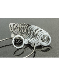 Medidor de Anillo SE JT130RS 36 Piezas Latón Cromado 2