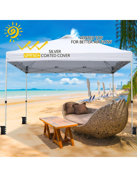 Carpa Plegable VINGLI 3x3m con Bolsa y Sacos de Arena