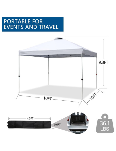 Carpa Plegable VINGLI 3x3m con Bolsa y Sacos de Arena