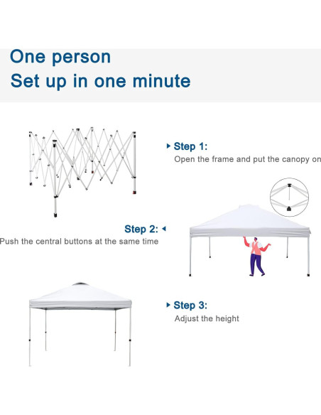 Carpa Plegable VINGLI 3x3m con Bolsa y Sacos de Arena