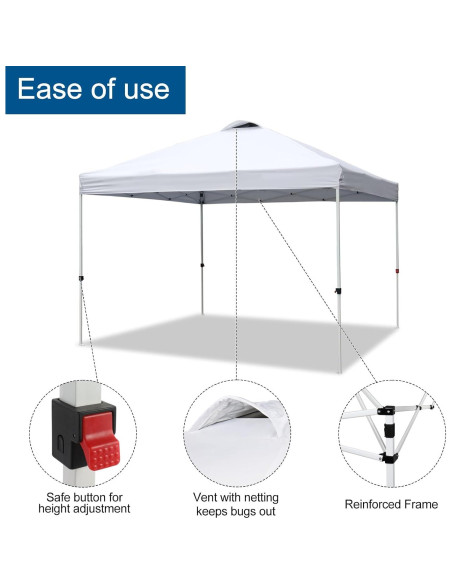 Carpa Plegable VINGLI 3x3m con Bolsa y Sacos de Arena