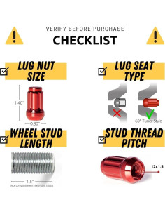 Tuercas de Acorn Circuit Performance Rojas 12x1.5 (24pc) 2