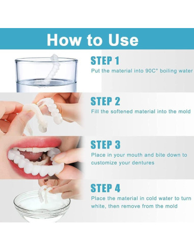 Cubierta de Dientes Falsos AIMUR Superior e Inferior 9x9cm