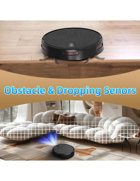 Robot Aspiradora Betboyles V75S 3 en 1 con Mopa y WiFi