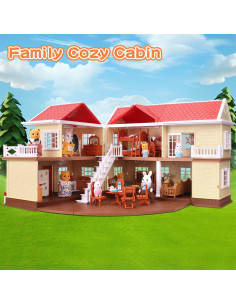 Casa de Muñecas BananMelon BM con Muebles y Luces 2