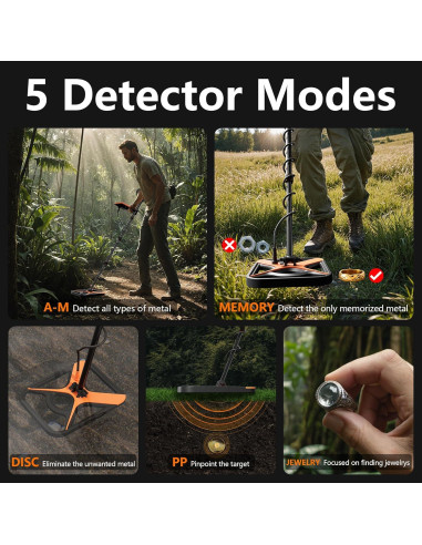 Detector de Metales DetectTrek M55 11" Impermeable 5 Modos