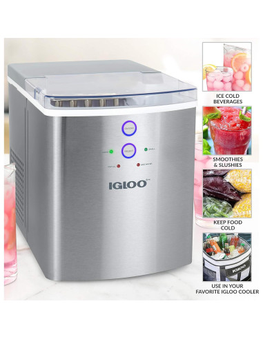 Máquina de Hielo Igloo IGLICEB33SS - 14,97 kg/día - Acero Inoxidable