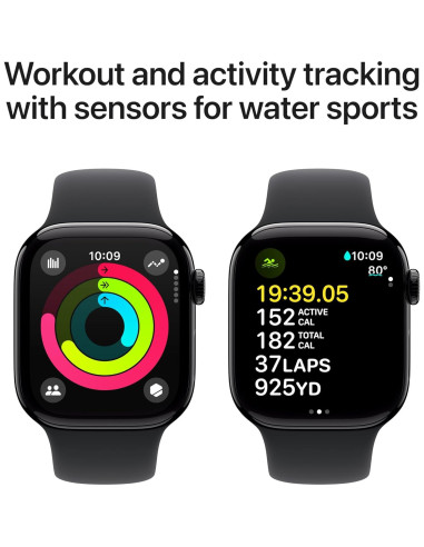 Apple Watch Series 10 GPS 42mm Aluminio Negro Fitness