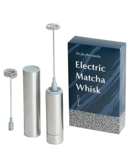 Batidor Eléctrico de Matcha Naoki - Espumador de Leche con 2 Cabezal