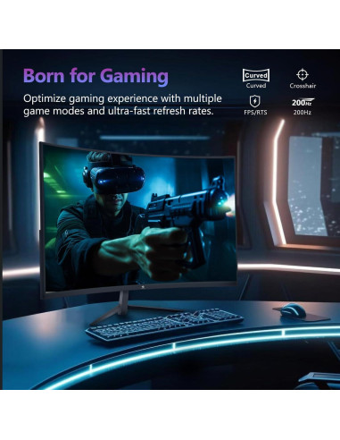 Monitor Curvo para Juegos Z-Edge UG27 27" FHD 200Hz 1ms