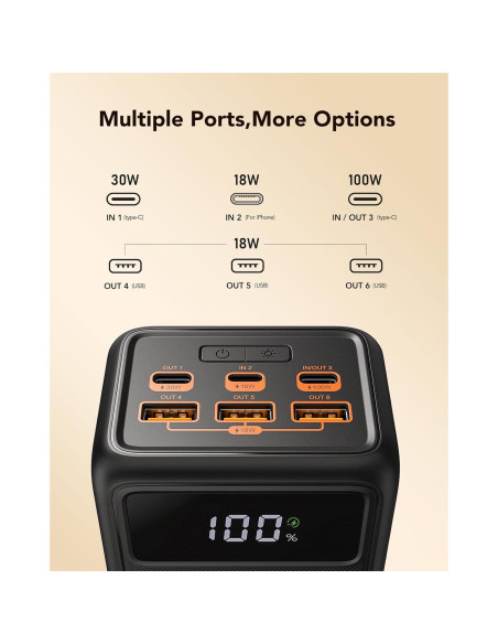 Power Bank 56000mAh Dong Guan VT501 Carga Rápida USB-C