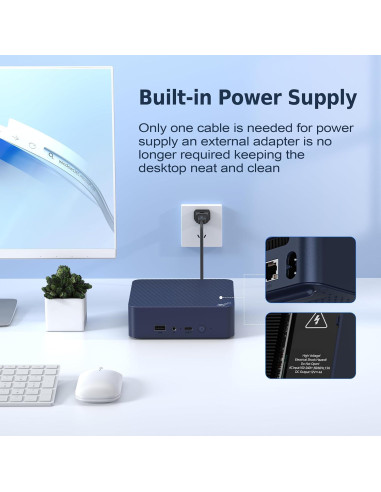 Mini PC Beelink EQ14 N150, 16GB RAM, 500GB SSD, 4K