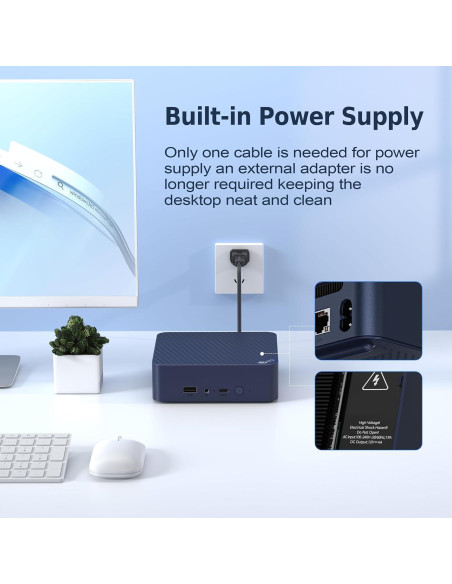 Mini PC Beelink EQ14 N150, 16GB RAM, 500GB SSD, 4K