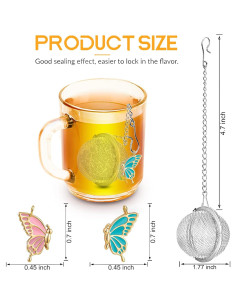 Set 2 Infusores de Té NSTaygate con Encanto Mariposa 4.5cm 2