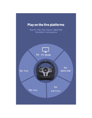 Volante de Carreras PXN V9 con Pedales y Palanca 270/900