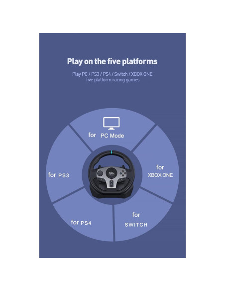Volante de Carreras PXN V9 con Pedales y Palanca 270/900