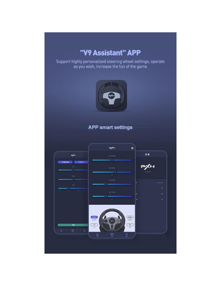 Volante de Carreras PXN V9 con Pedales y Palanca 270/900