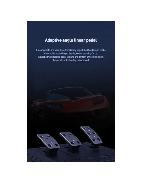 Volante de Carreras PXN V9 con Pedales y Palanca 270/900