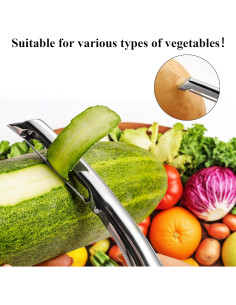 Pelador de Verduras LIIGEMI Acero Inoxidable Ergonómico 18 cm 2