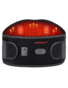 Cinturón Calentador CUEHEAT Inalámbrico Masaje 134 cm Negro