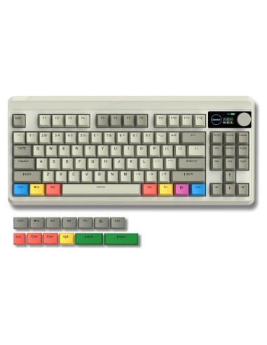 Teclado Gaming Womier M87 Pro Inalámbrico RGB 75% OLED