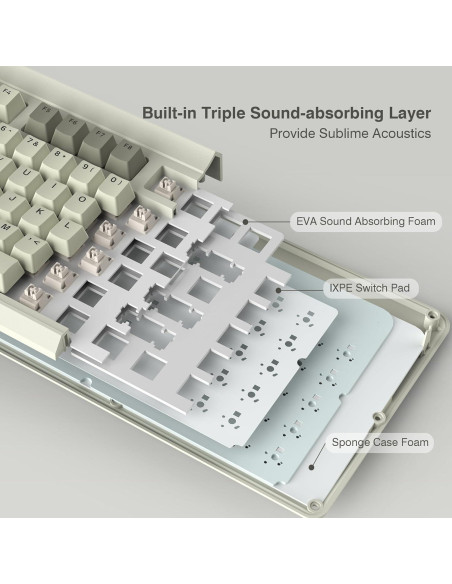Teclado Gaming Womier M87 Pro Inalámbrico RGB 75% OLED