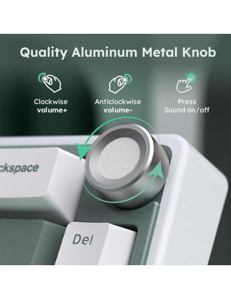 Teclado Mecánico RK Royal Kludge R65 Inalámbrico 60% Verde