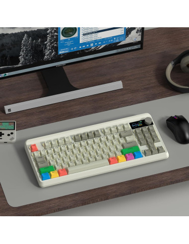 Teclado Gaming Womier M87 Pro Inalámbrico RGB 75% OLED