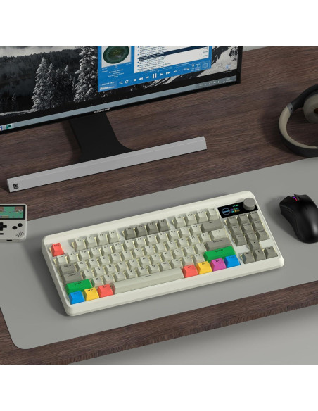 Teclado Gaming Womier M87 Pro Inalámbrico RGB 75% OLED