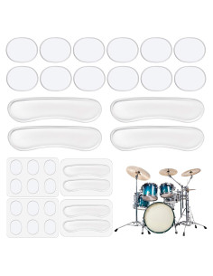 Atenuadores de tambor MIKIMIQI 12 Pcs Silicona Transparente