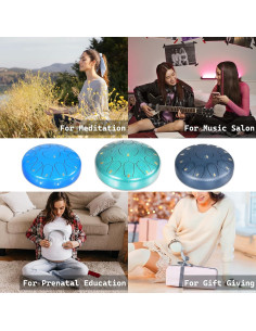 Tambor de Lengua de Acero Ironkoi 16,5 cm 13 Notas Verde 2