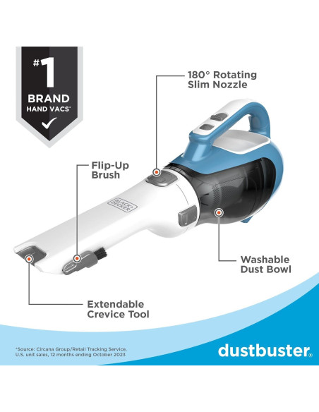 Aspiradora de mano inalámbrica BLACK+DECKER 16V CHV1410L