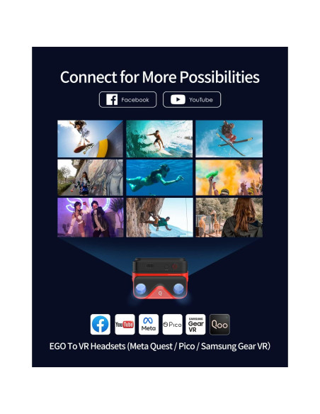 Cámara 3D KanDao QooCam EGO 24MP 8K 4K 60FPS Estabilizada