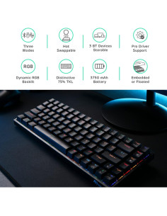 Teclado Mecánico RK Royal Kludge RK84 RGB Inalámbrico 75% 2