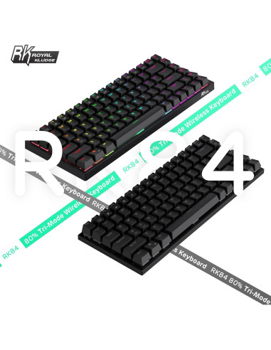 Teclado Mecánico RK Royal Kludge RK84 RGB Inalámbrico 75%