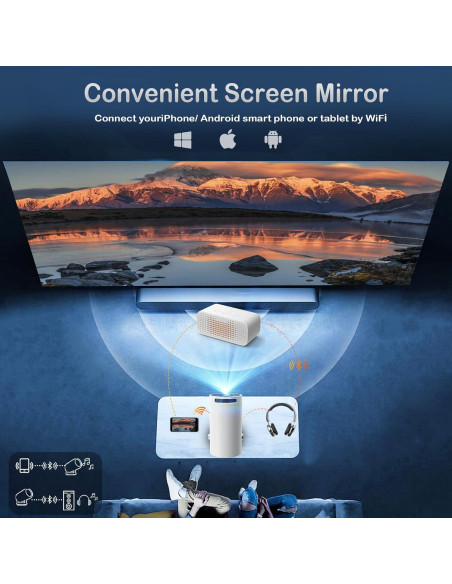 Proyector portátil Jaokpo AMX100 4K WiFi Bluetooth 720P Proyector portátil Jaokpo AMX100 4K WiFi Bluetooth 720P