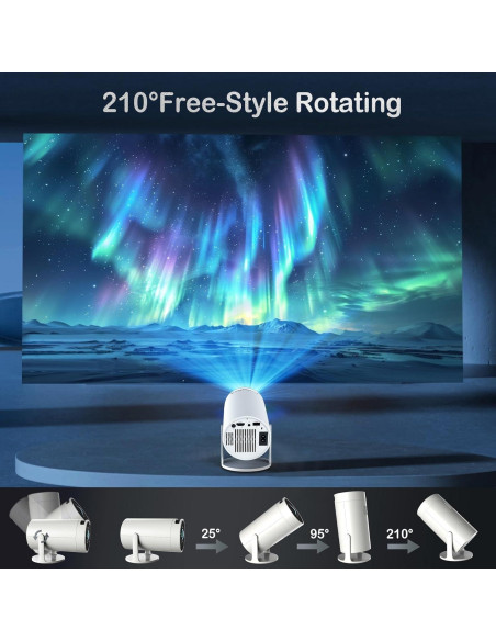 Proyector portátil Jaokpo AMX100 4K WiFi Bluetooth 720P Proyector portátil Jaokpo AMX100 4K WiFi Bluetooth 720P
