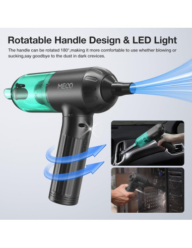 Soplador de Aire Comprimido MECO ELEVERDE 4 en 1 Verde