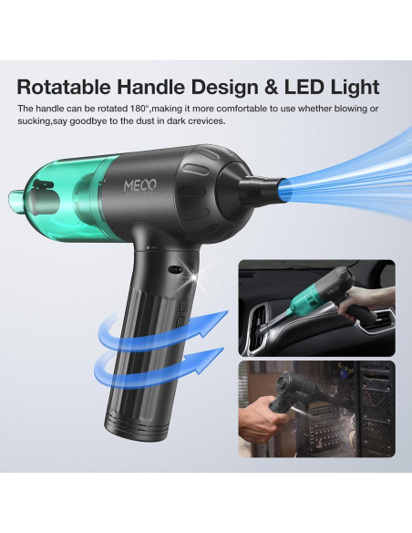 Soplador de Aire Comprimido MECO ELEVERDE 4 en 1 Verde