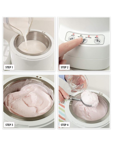 Máquina de Helados Koolatron Total Chef 1.2L Automática Blanca