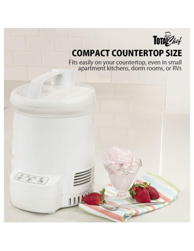 Máquina de Helados Koolatron Total Chef 1.2L Automática Blanca