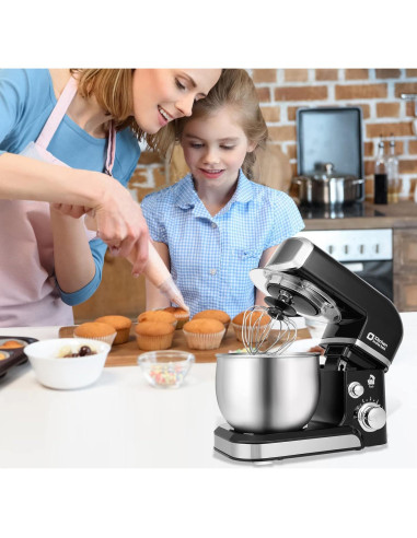 Batidora de pie Kitchen in the box 3L 6 velocidades Negro