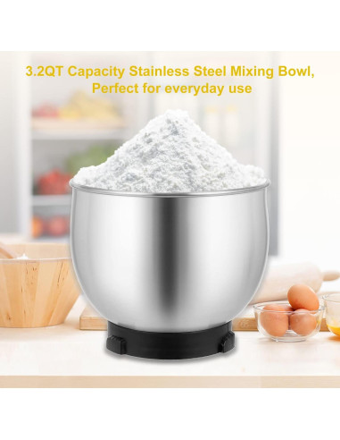 Batidora de pie Kitchen in the box 3L 6 velocidades Negro