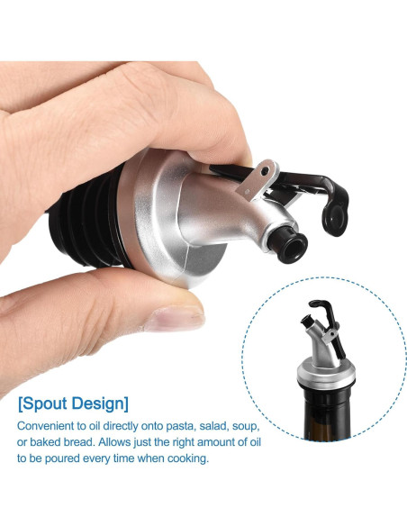 10 Vertedores de Botellas de Acero Inoxidable uxcell Dorado