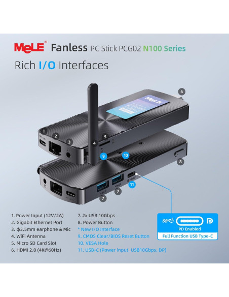 Mini PC Stick MeLE PCG02, 4GB RAM, 128GB, 4K HDMI Mini PC Stick MeLE PCG02, 4GB RAM, 128GB, 4K HDMI