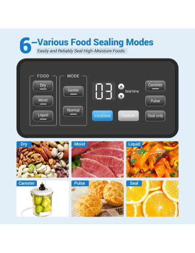 Selladora al Vacío INKBIRD 160W Automática con Doble Bomba