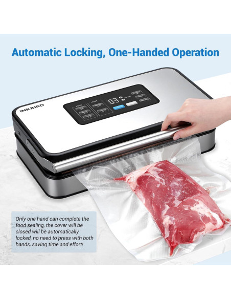 Selladora al Vacío INKBIRD 160W Automática con Doble Bomba